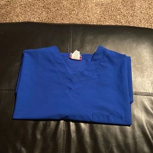 Royal Blue Scrub Top.